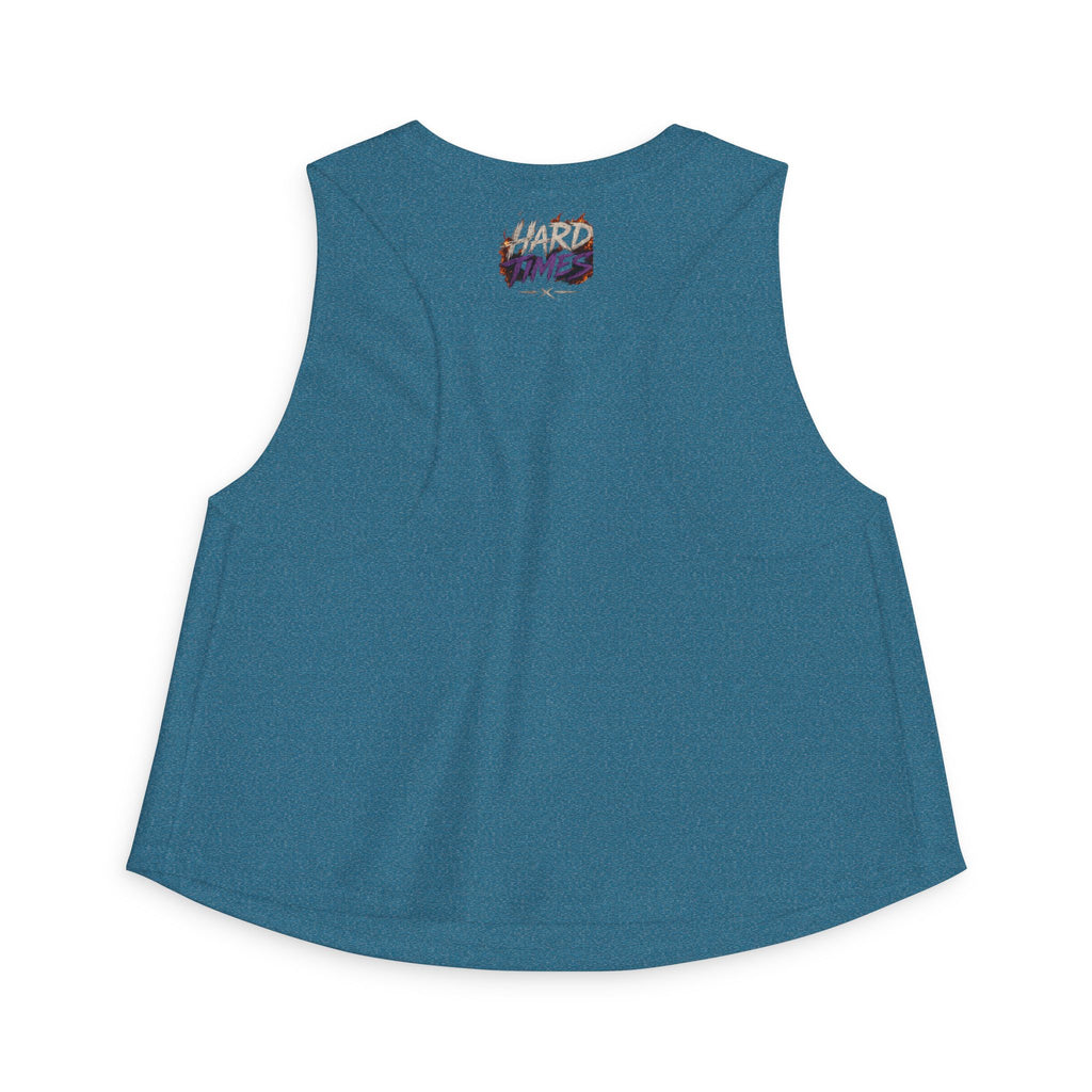 Hard Times Crop Top — Retro Grunge Graphic Women's Tank