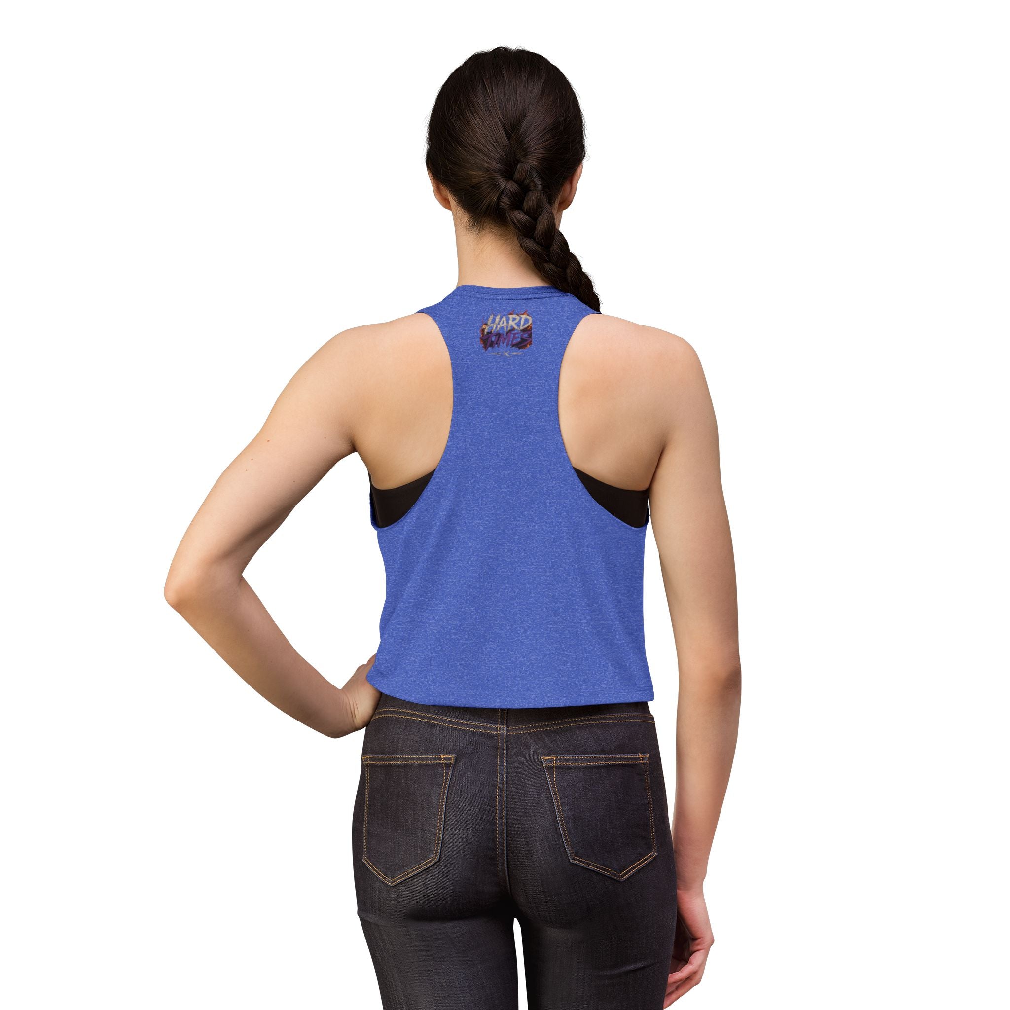 Hard Times Crop Top — Retro Grunge Graphic Women's Tank