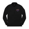 Embroidered 'Hard Times' Quarter-Zip Pullover