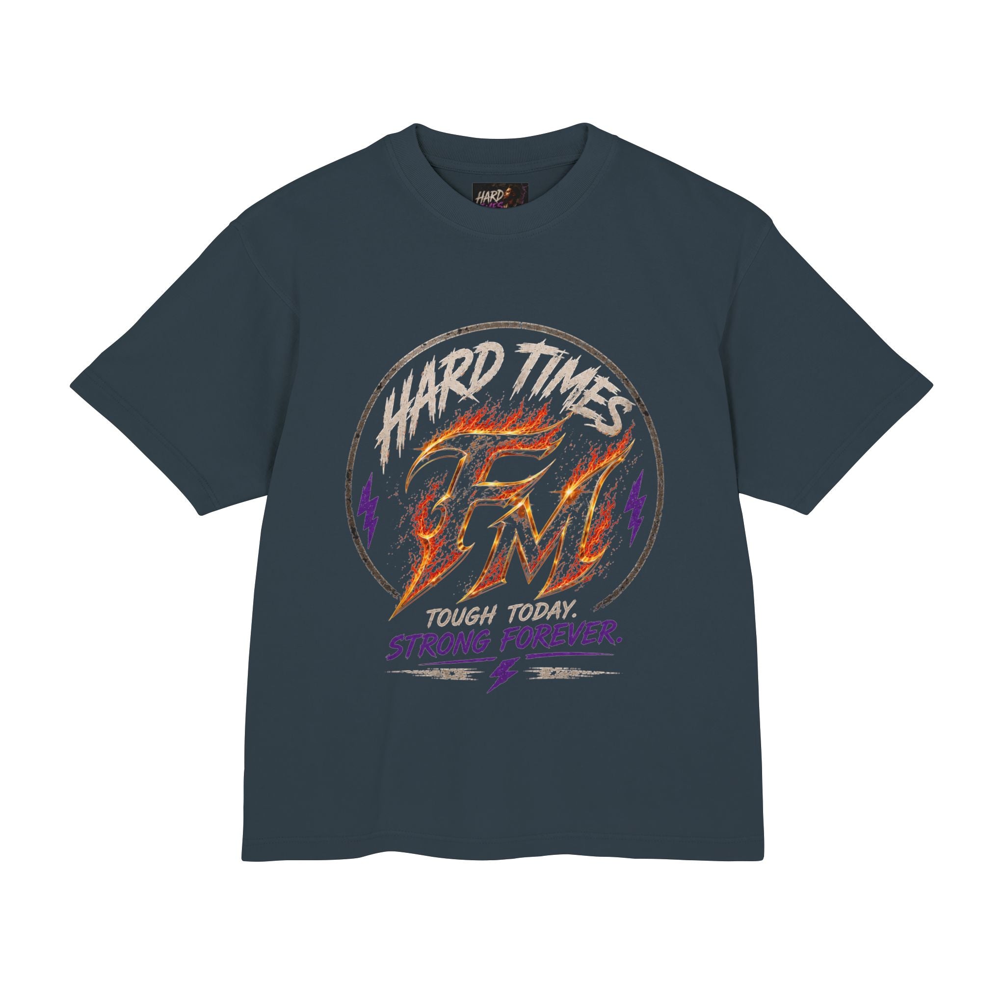 Hard Times Flame Logo Tee — Vintage Rock Graphic T-Shirt