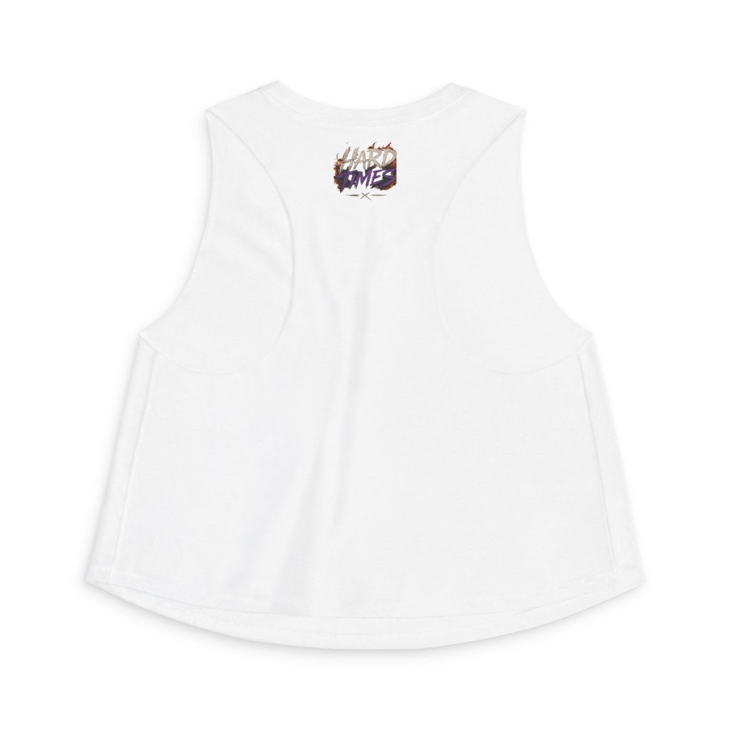 Hard Times Crop Top — Retro Grunge Graphic Women's Tank