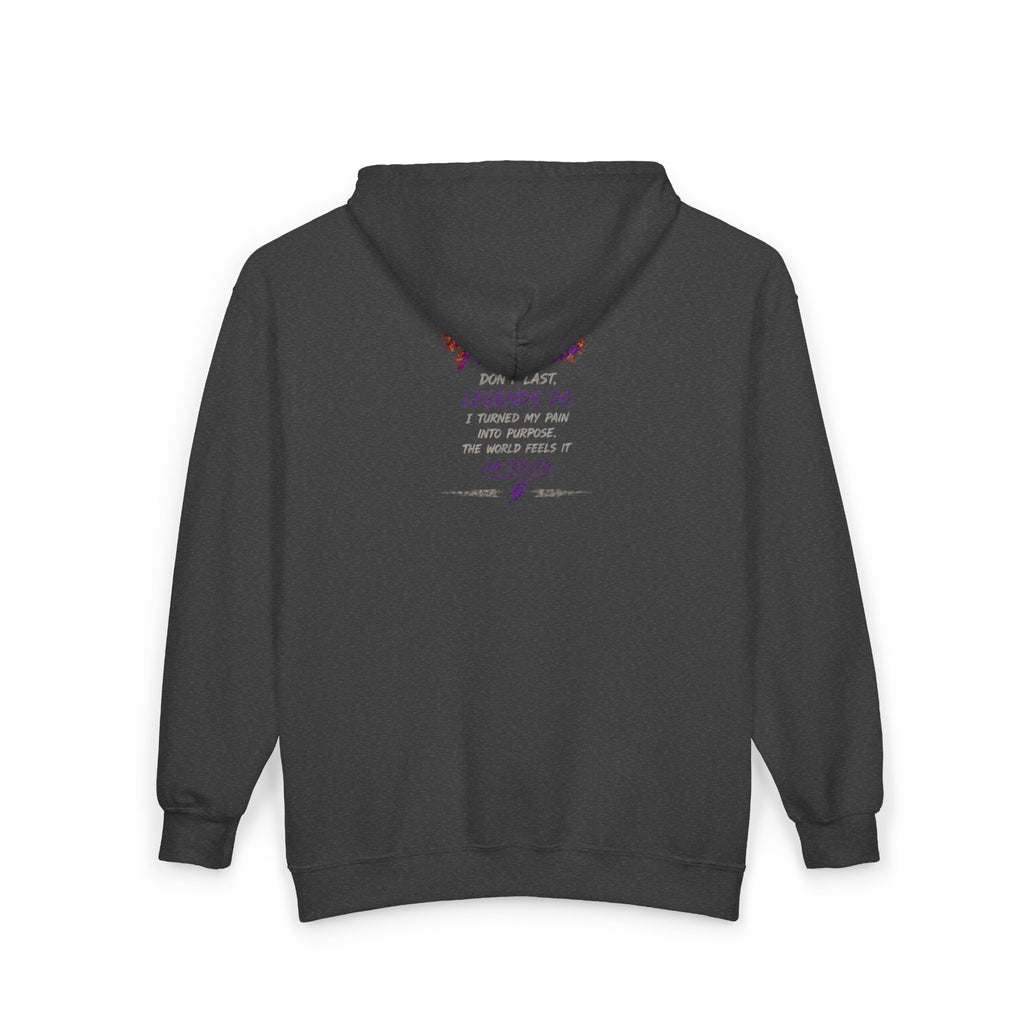Hard Times Zip Hoodie — Retro Grunge "Hard Times" Graphic Full-Zip Sweatshirt