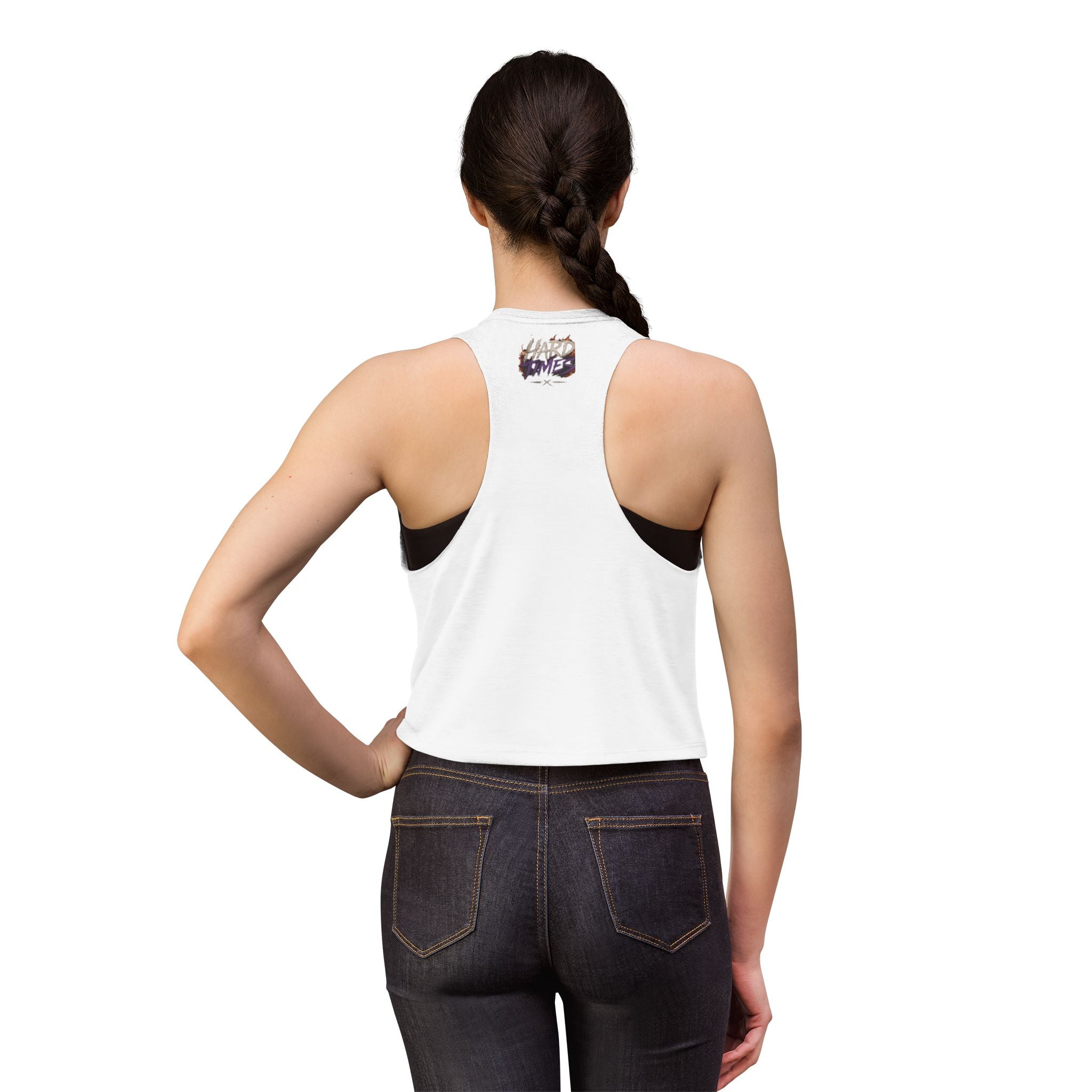 Hard Times Crop Top — Retro Grunge Graphic Women's Tank
