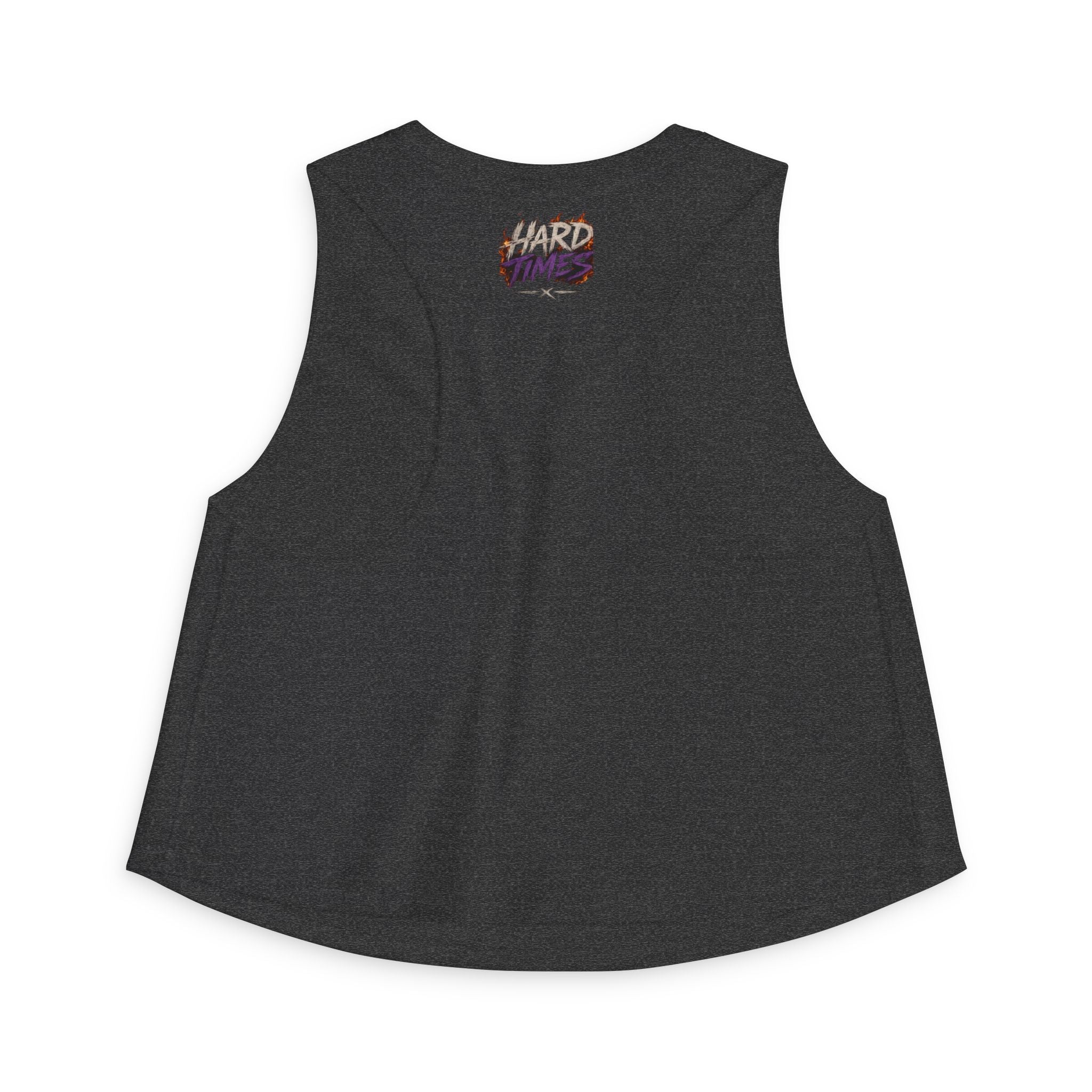 Hard Times Crop Top — Retro Grunge Graphic Women's Tank