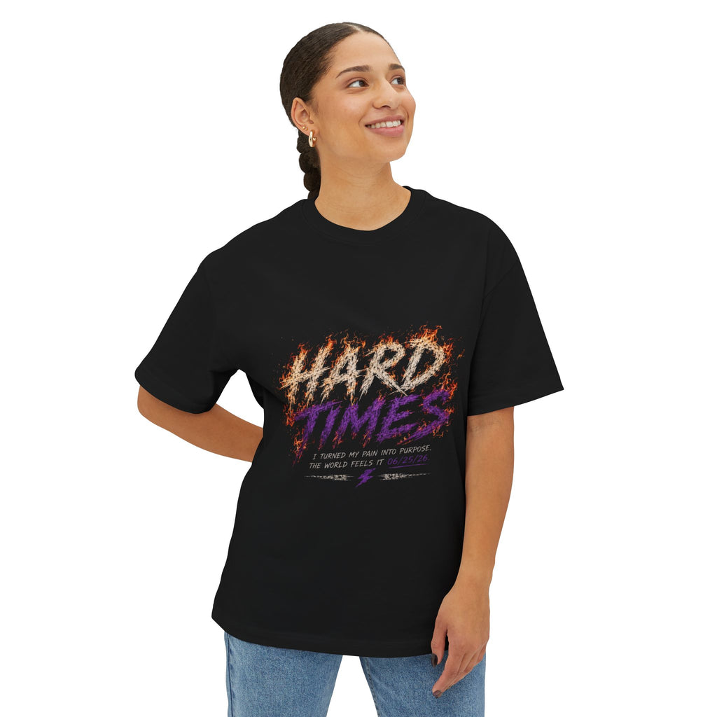 Hard Times Oversized Graphic Tee — T-Shirt