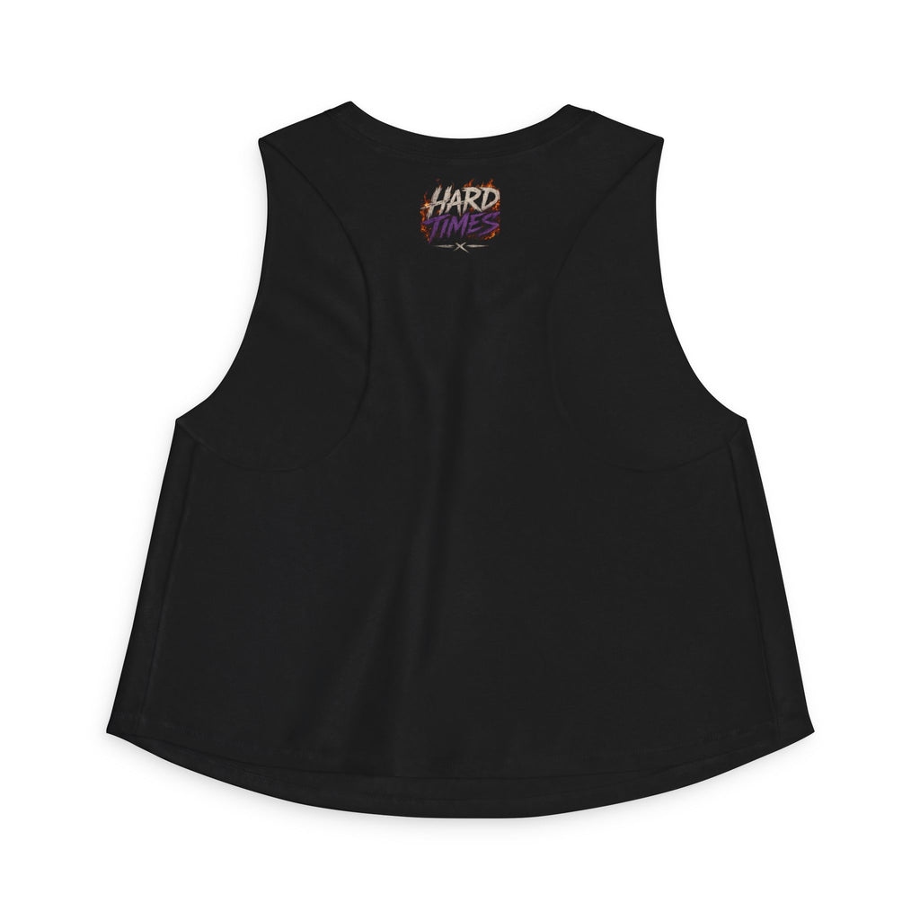 Hard Times Crop Top — Retro Grunge Graphic Women's Tank