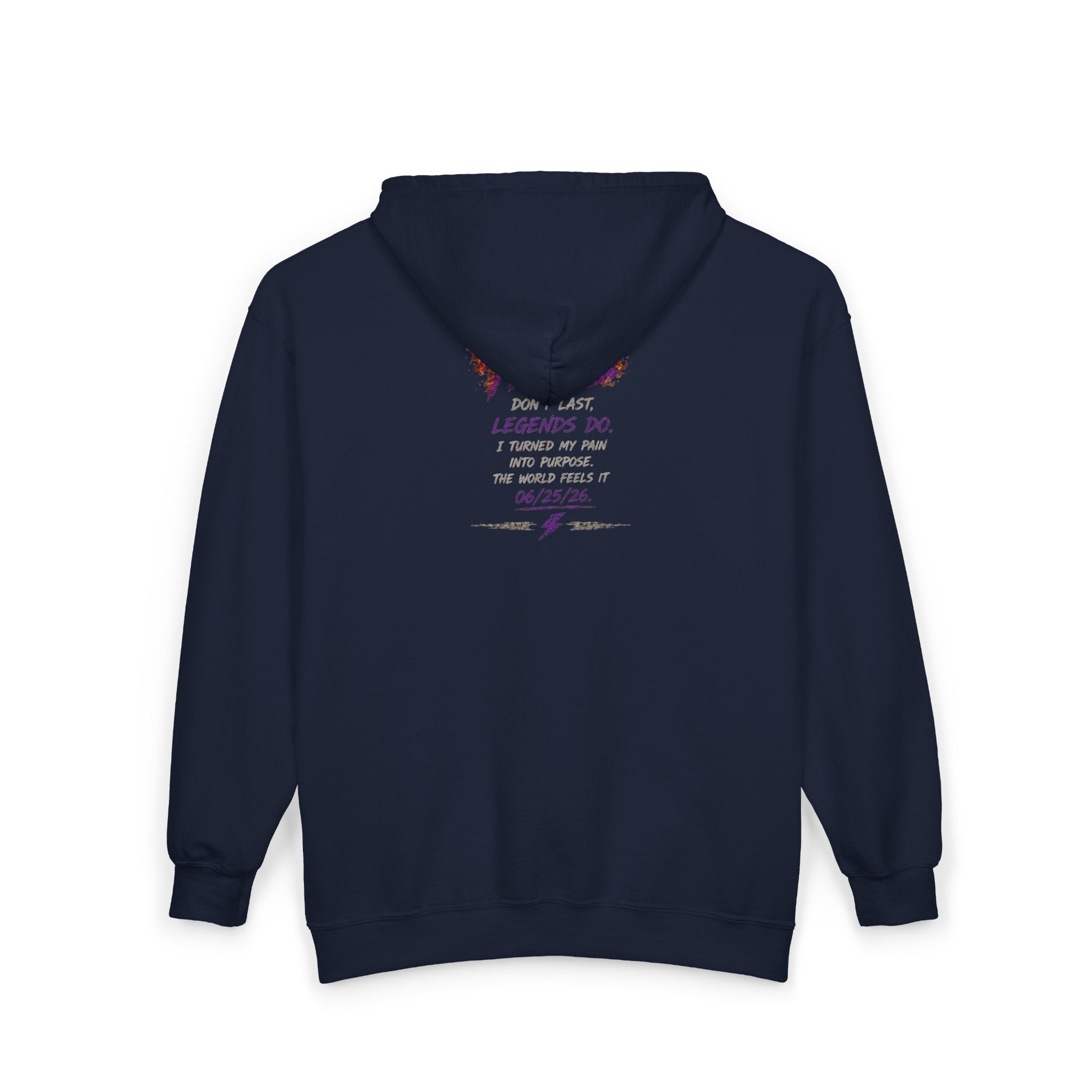 Hard Times Zip Hoodie — Retro Grunge "Hard Times" Graphic Full-Zip Sweatshirt