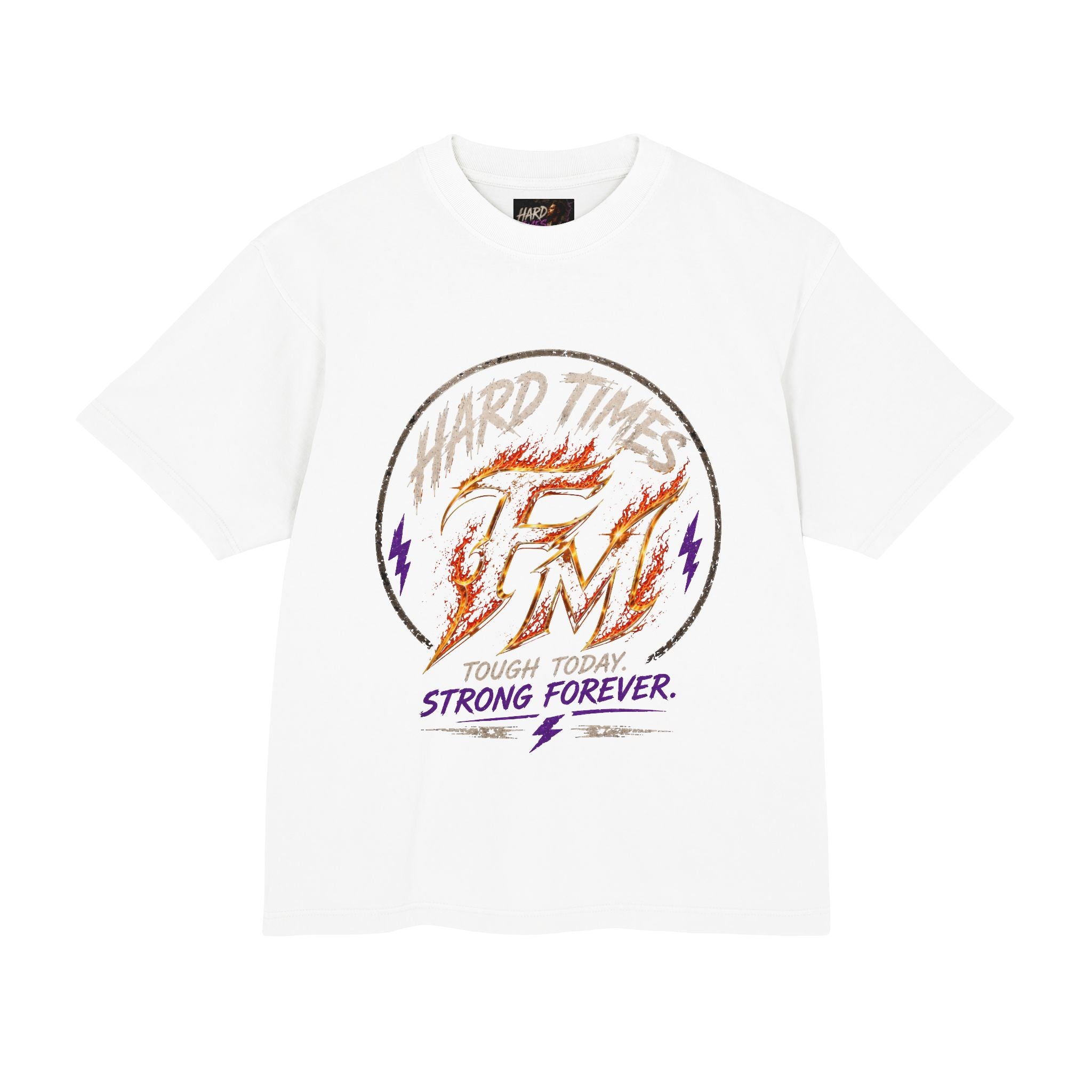 Hard Times Flame Logo Tee — Vintage Rock Graphic T-Shirt