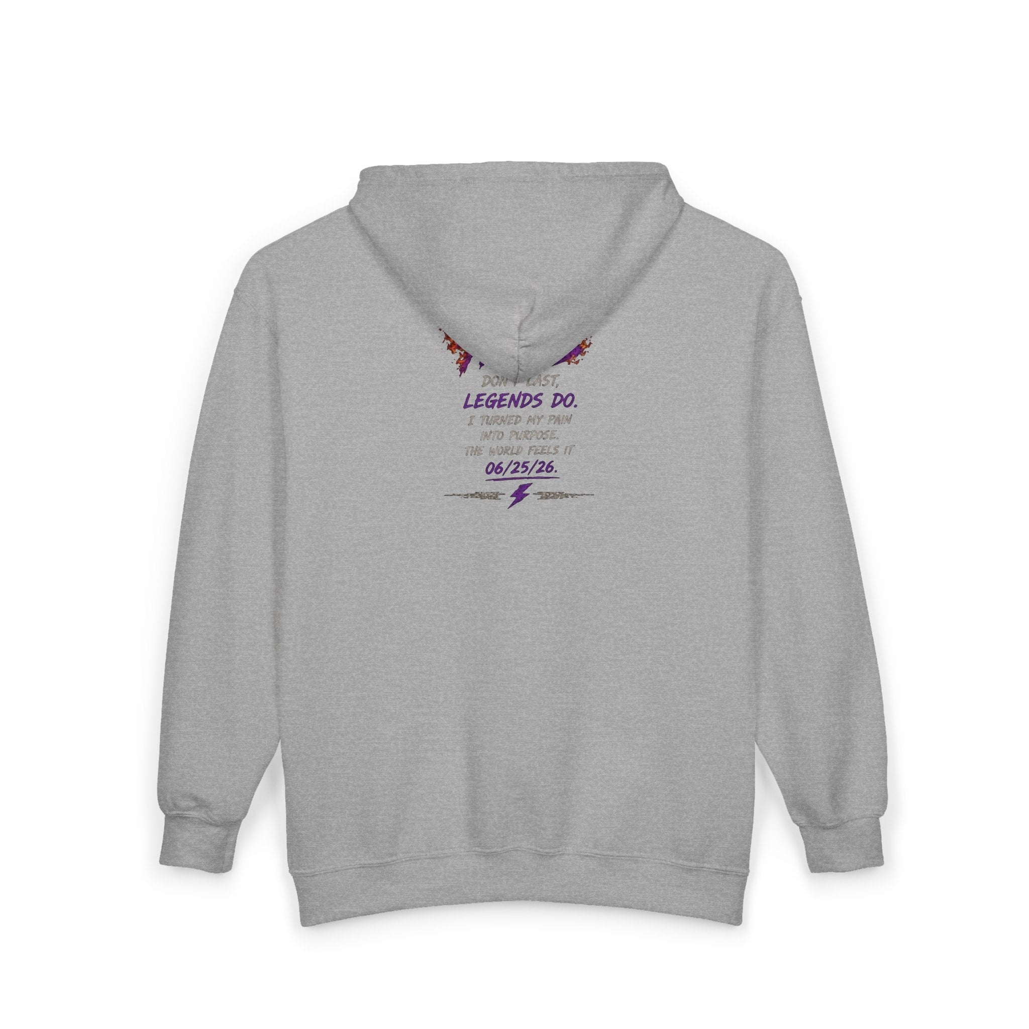 Hard Times Zip Hoodie — Retro Grunge "Hard Times" Graphic Full-Zip Sweatshirt