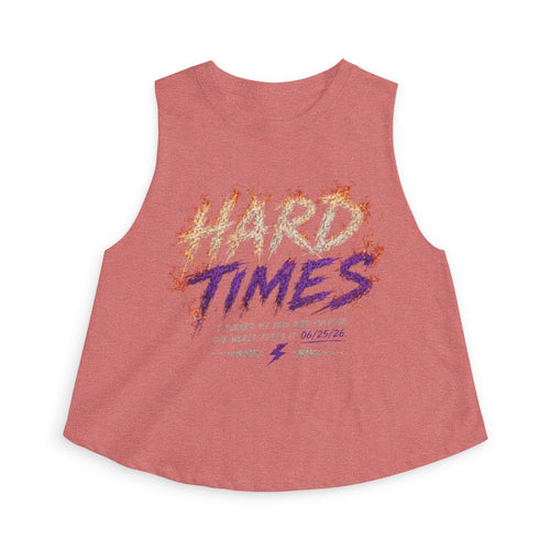 Hard Times Crop Top — Retro Grunge Graphic Women's Tank