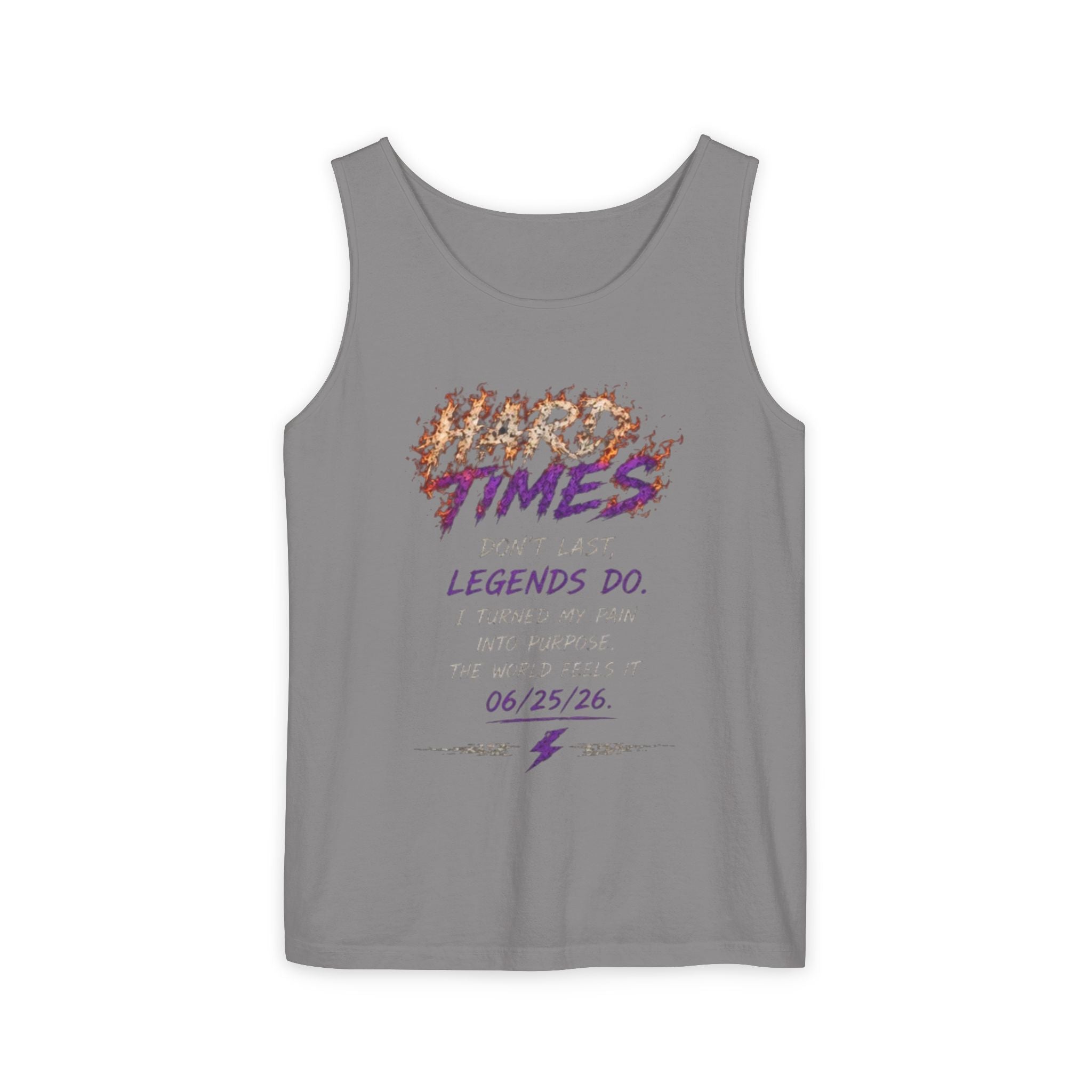 Tank Top — "Good Times Don't Last, Legends Do" Motivational Graphic Tank