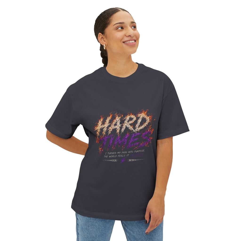 Hard Times Oversized Graphic Tee — T-Shirt