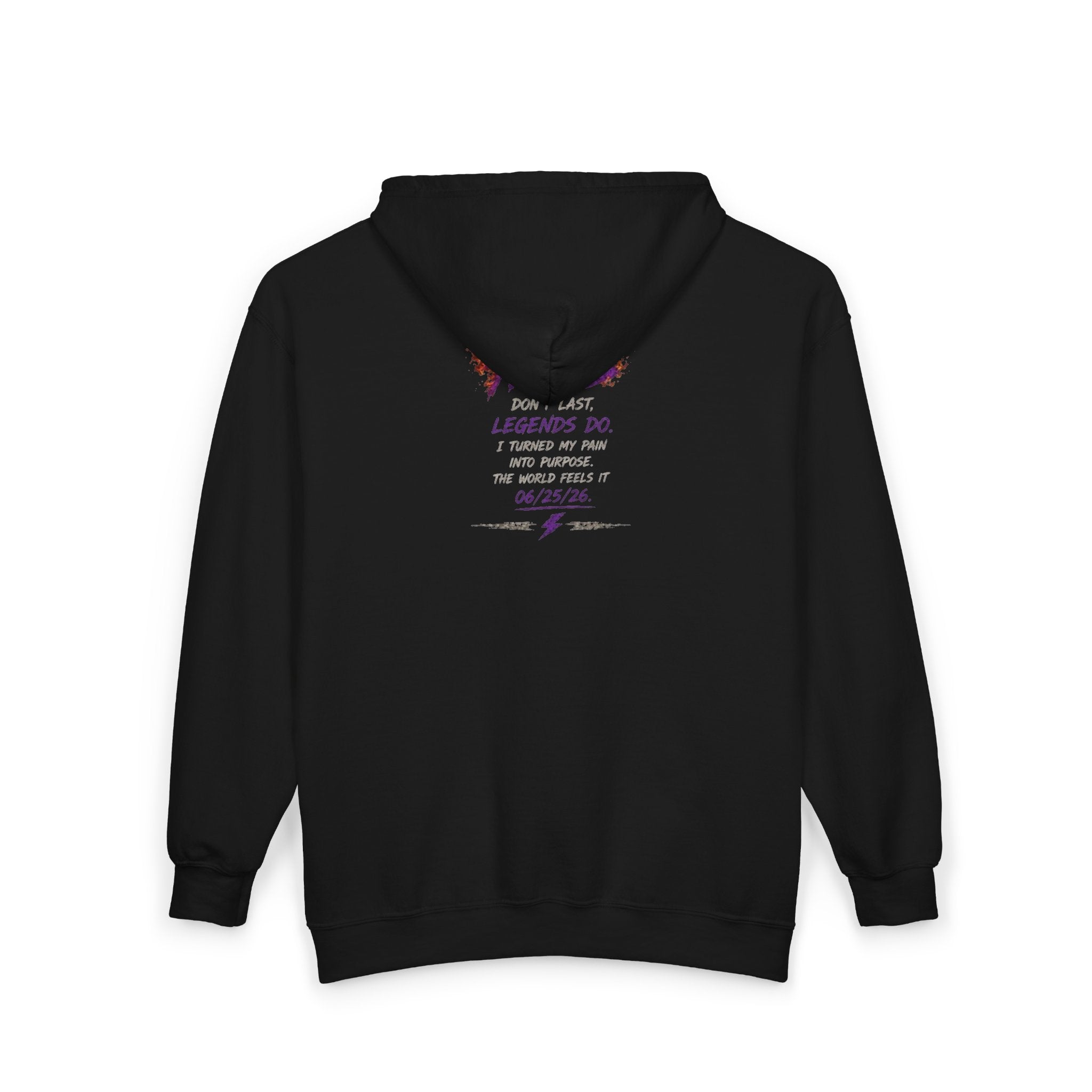 Hard Times Zip Hoodie — Retro Grunge "Hard Times" Graphic Full-Zip Sweatshirt
