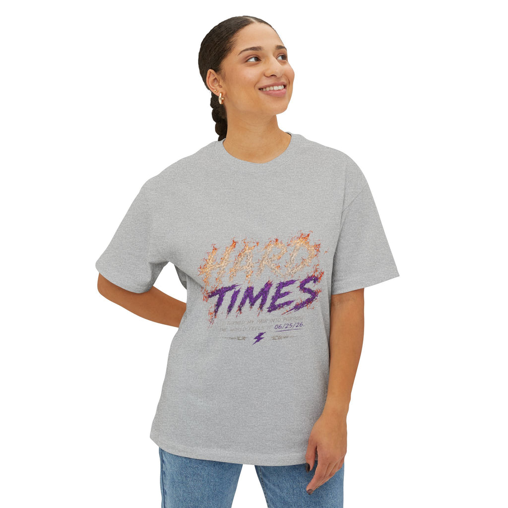 Hard Times Oversized Graphic Tee — T-Shirt