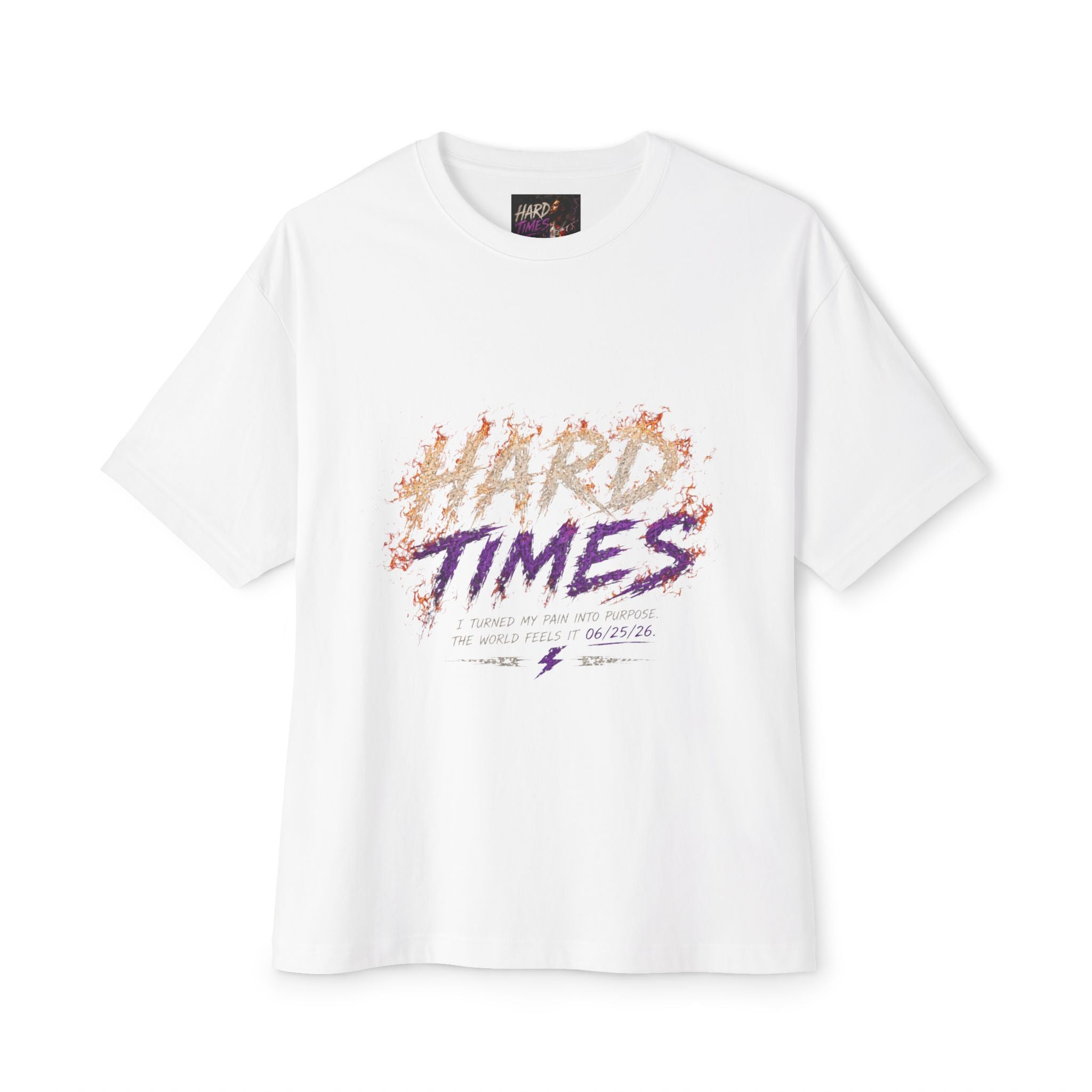 Hard Times Oversized Graphic Tee — T-Shirt