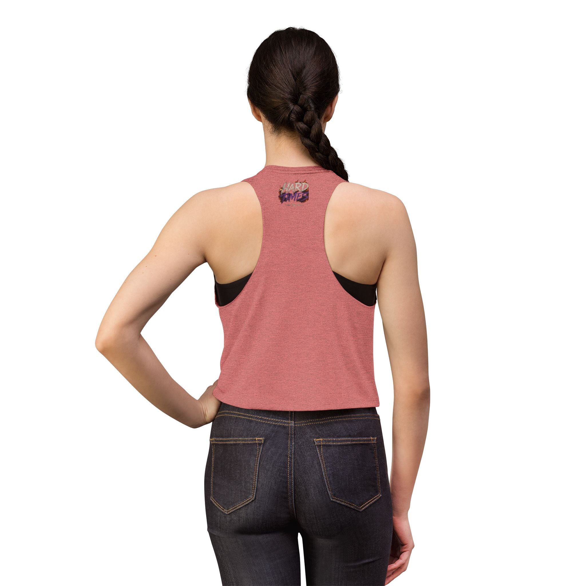 Hard Times Crop Top — Retro Grunge Graphic Women's Tank