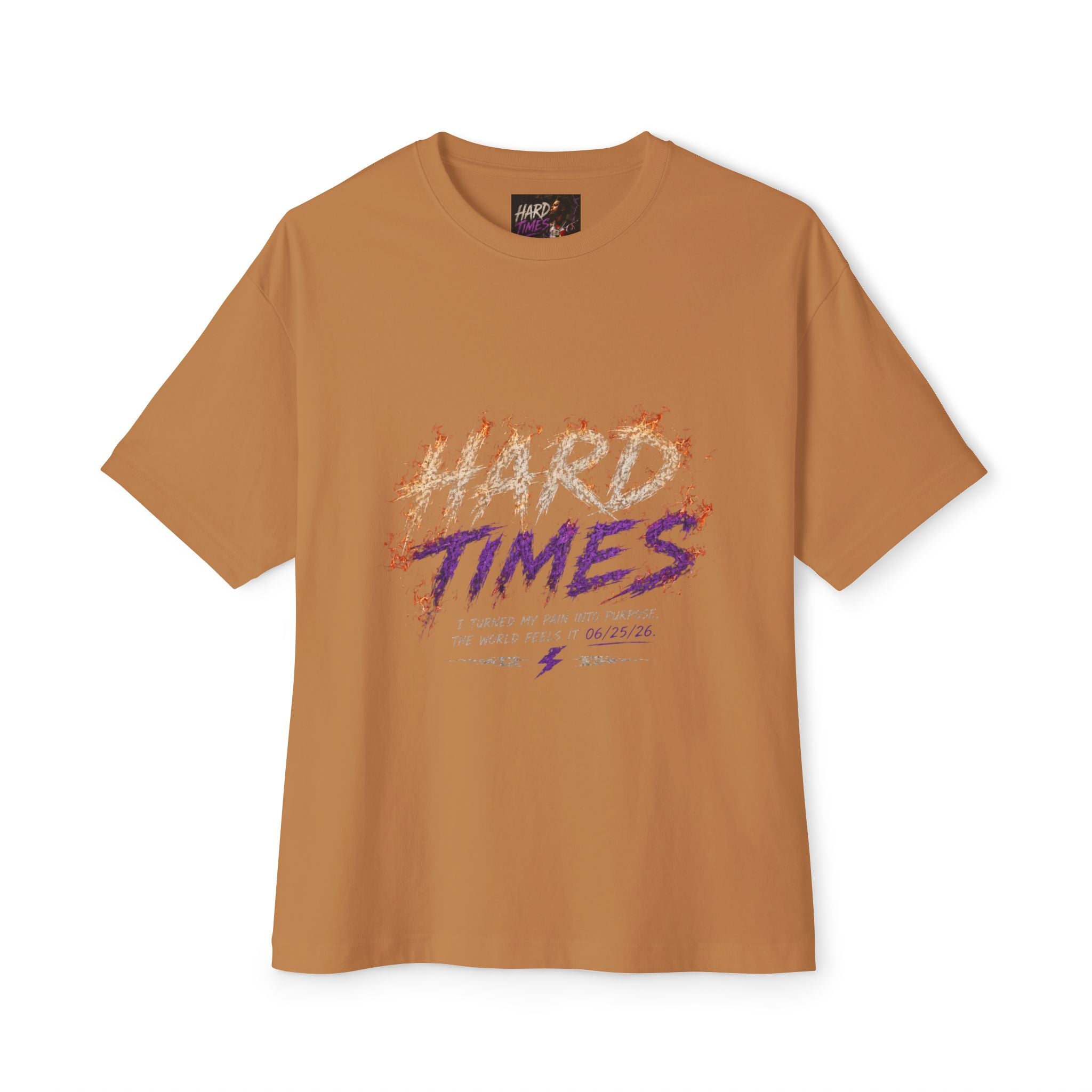Hard Times Oversized Graphic Tee — T-Shirt